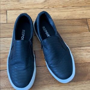 Black slip on sneakers